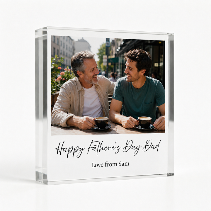 Personalised Dad Acrylic Photo Block