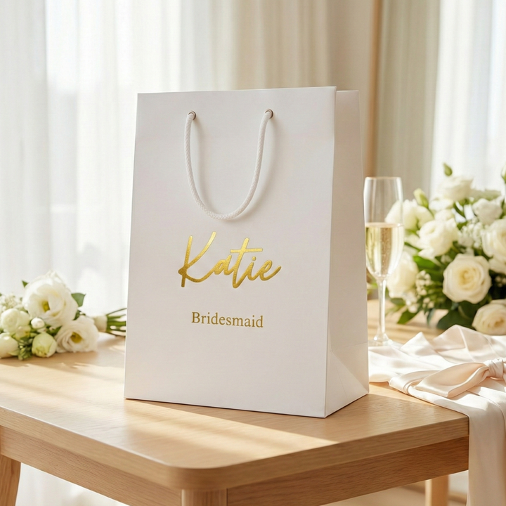 Personalised Bridesmaid Gift Bag – Luxury Foil Print