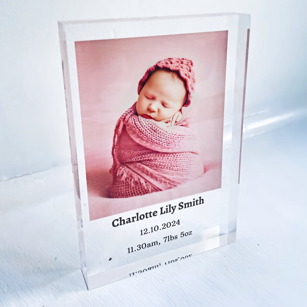 personalised baby photo frame