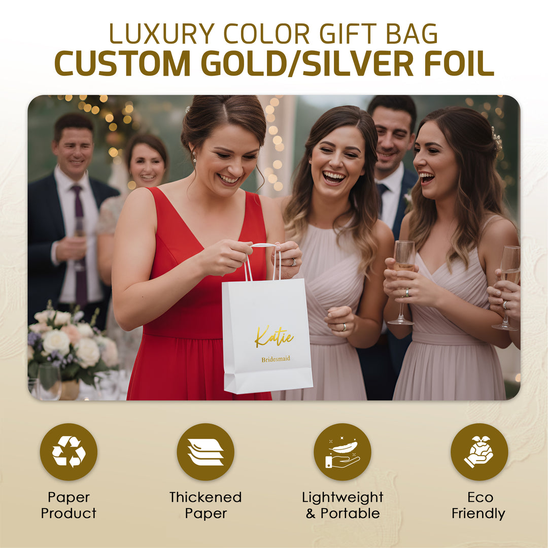 Personalised Bridesmaid Gift Bag – Luxury Foil Print