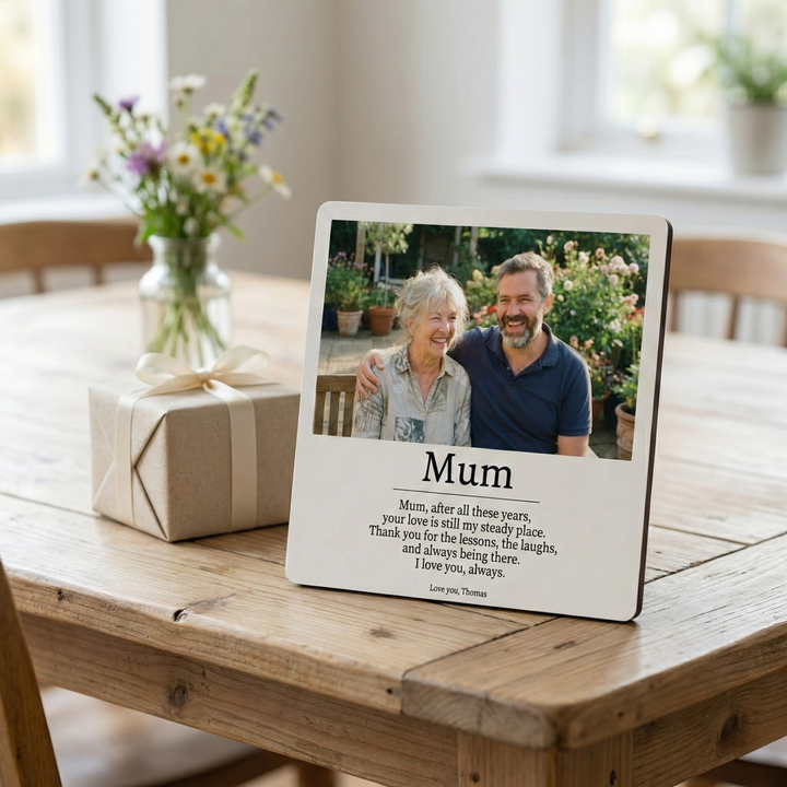 Personalised Mum Poem Photo Plaque with Easel Stand - Birthday & Mother’s Day Gift for Mum Nan Grandma