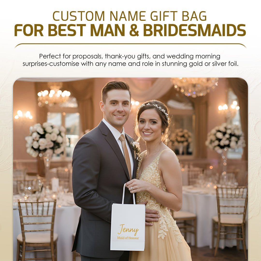Personalised Bridesmaid Gift Bag – Luxury Foil Print