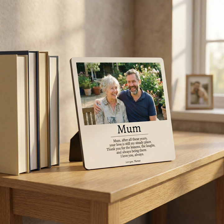 Personalised Mum Poem Photo Plaque with Easel Stand - Birthday & Mother’s Day Gift for Mum Nan Grandma