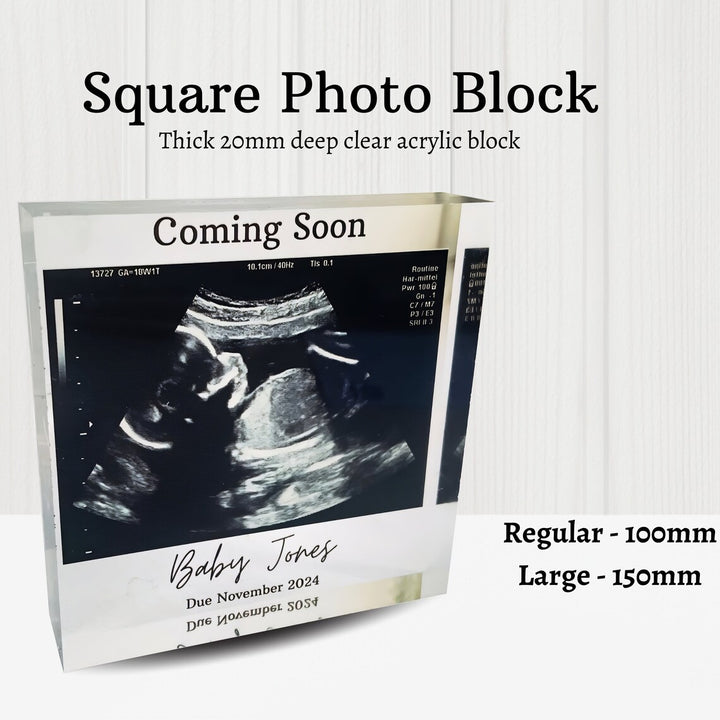 Pregnancy gift acrylic block