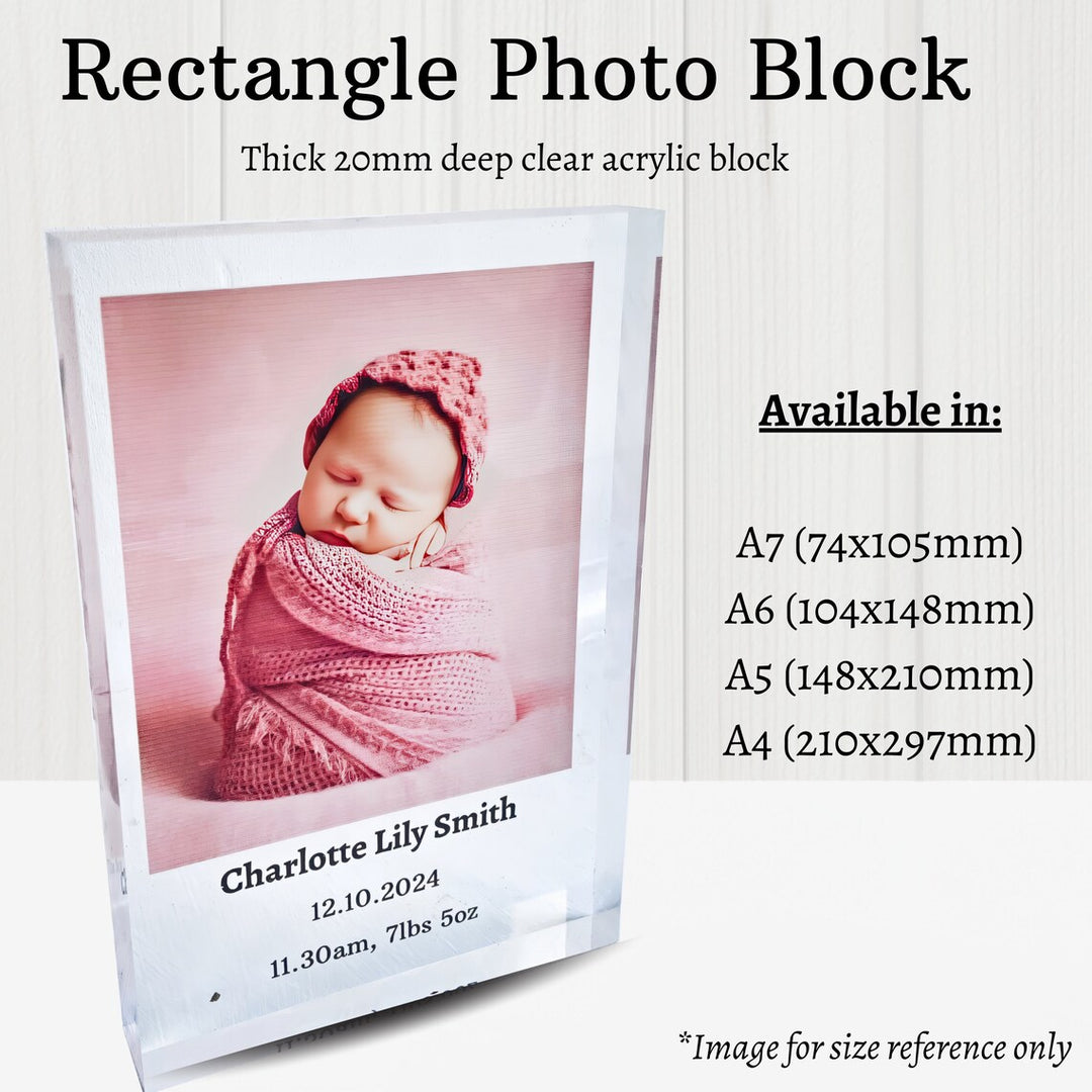Pregnancy gift acrylic block
