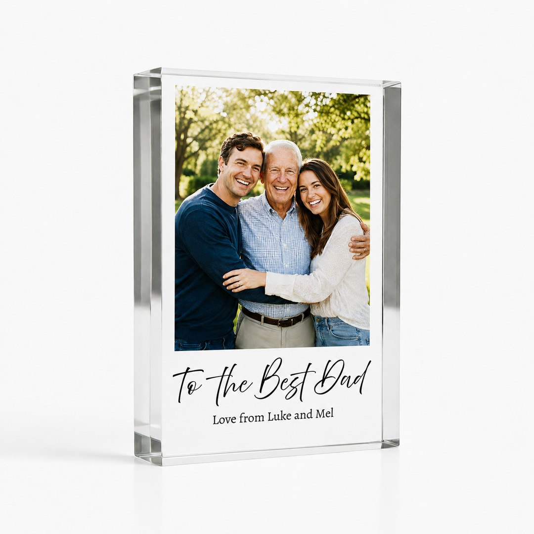 Personalised Dad Acrylic Photo Block