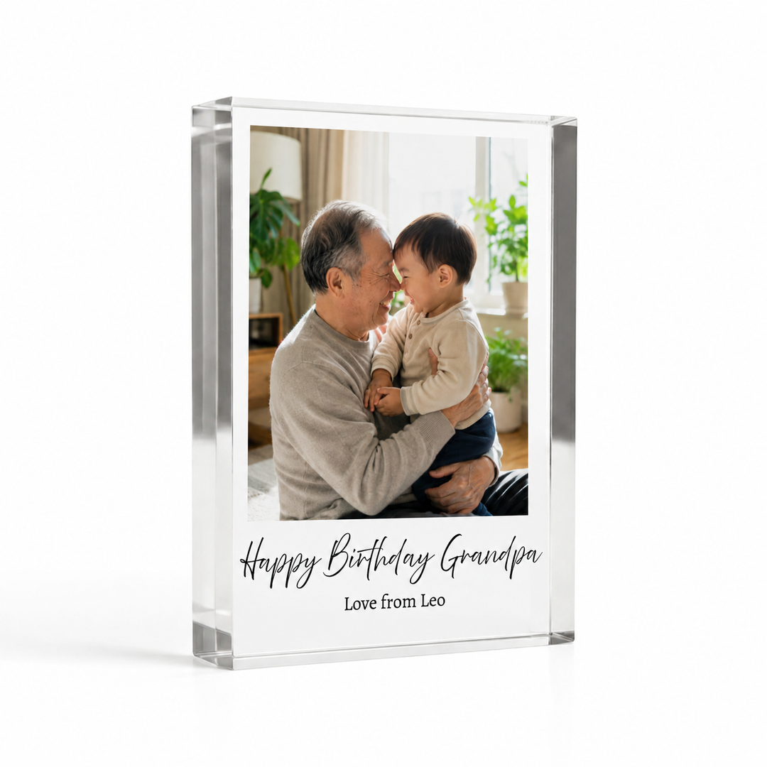 Personalised Dad Acrylic Photo Block