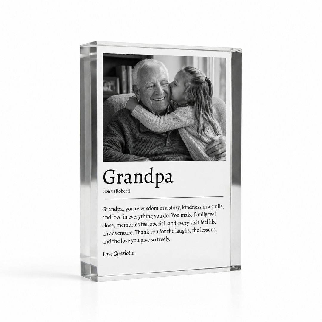 Personalised Dad Definition Acrylic Photo Block