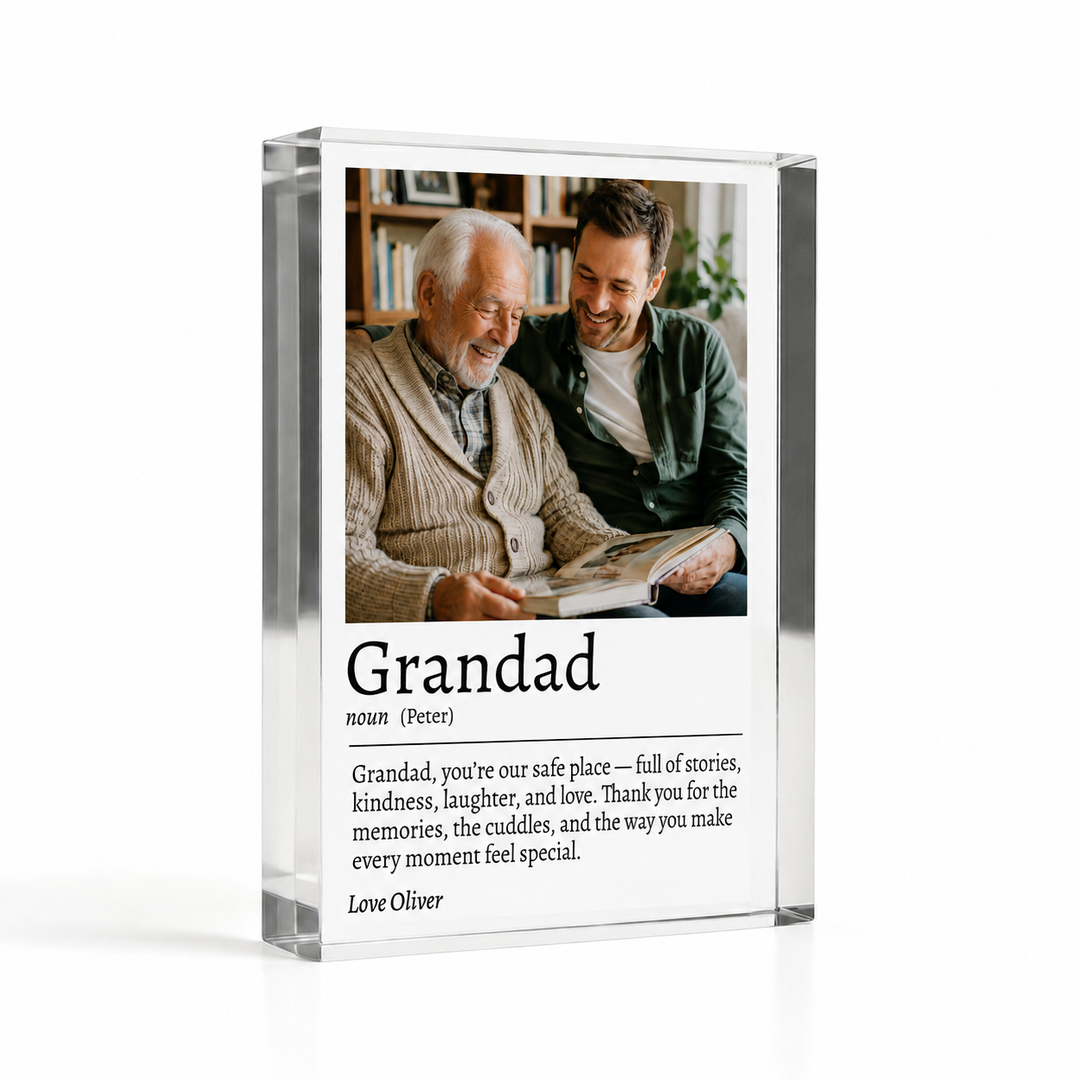 Personalised Dad Definition Acrylic Photo Block