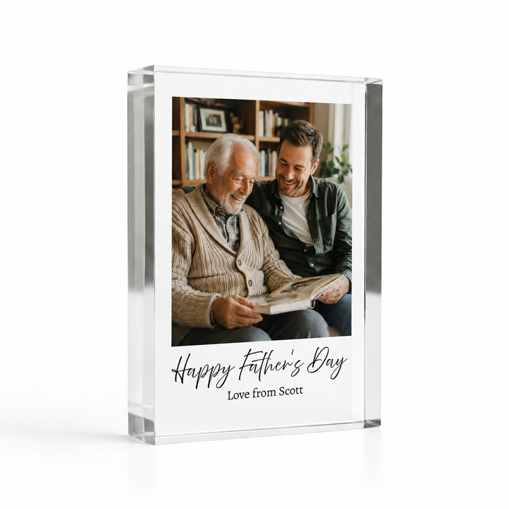 Personalised Dad Acrylic Photo Block