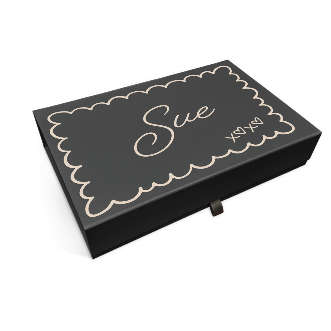 Personalised Bridesmaid Proposal Box - Scallop Design - Custom Name & Message - 4 Colours, 4 Sizes