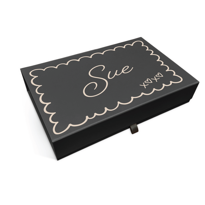 Personalised Bridesmaid Proposal Box - Scallop Design - Custom Name & Message - 4 Colours, 4 Sizes
