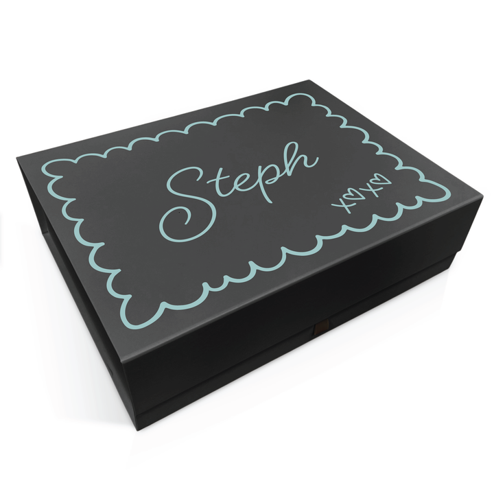 Personalised Bridesmaid Proposal Box - Scallop Design - Custom Name & Message - 4 Colours, 4 Sizes