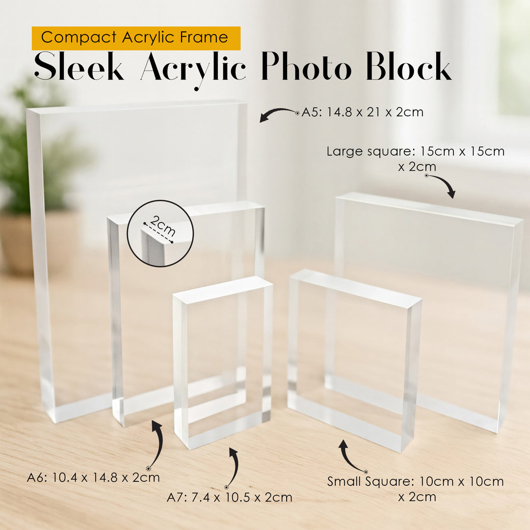 Personalised Mum Poem Photo Gift - Custom Clear Acrylic Photo Block with Heartfelt Message