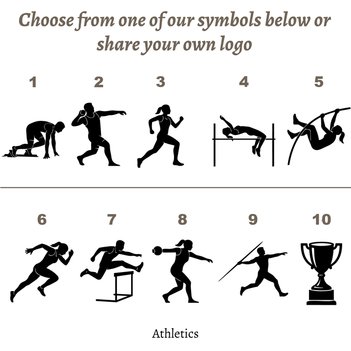 Personalised Athletics Trophy Award - UV Printed Onto a Premium Solid Acrylic Block - Available  6 Sizes