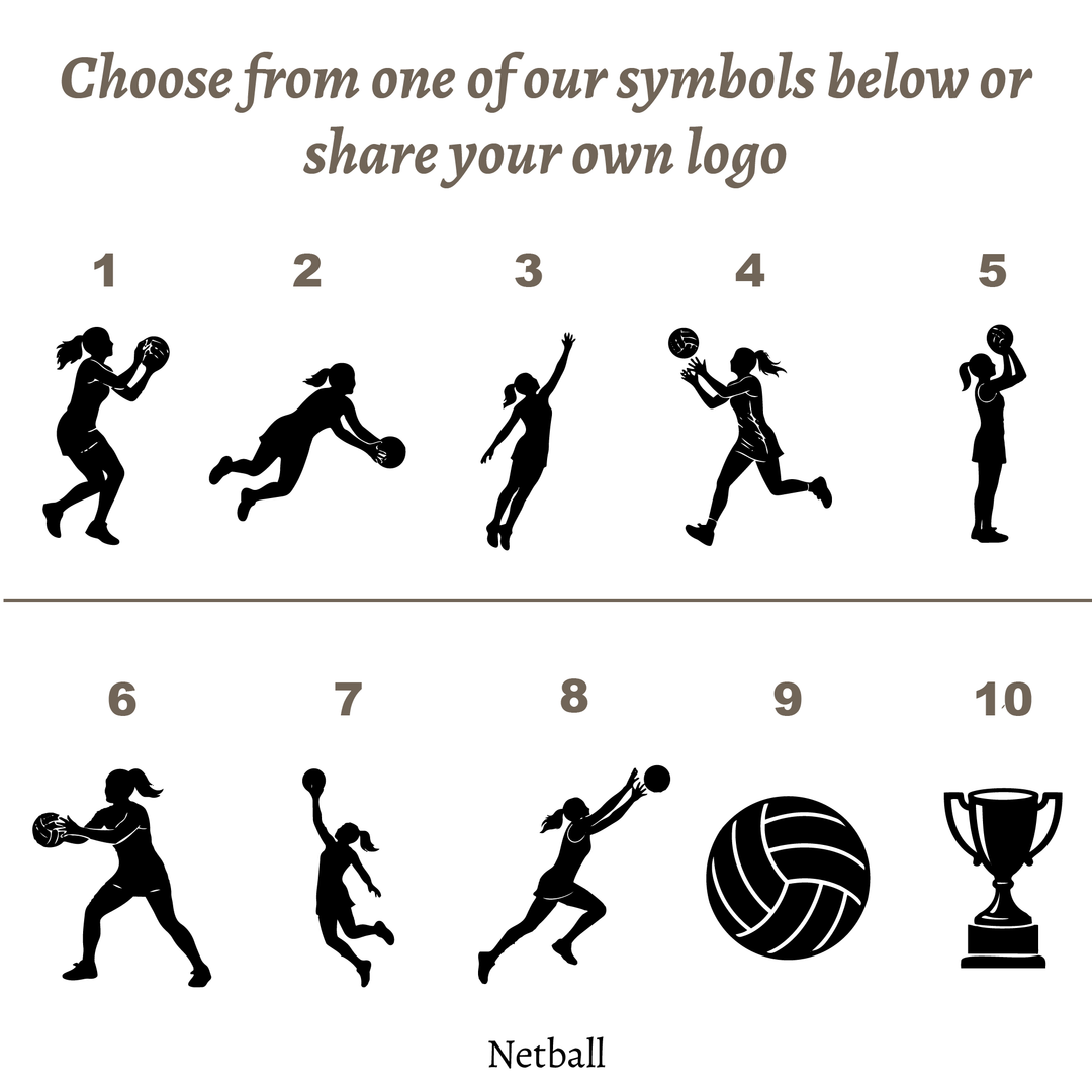 Personalised Netball Trophy Award - UV Printed Onto a Premium Solid Acrylic Block - Available  6 Sizes