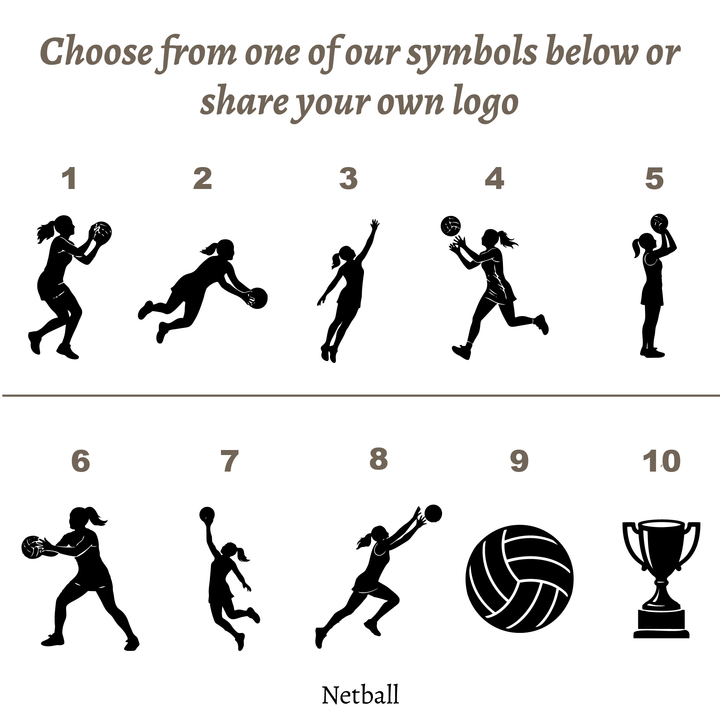 Personalised Netball Trophy Award - UV Printed Onto a Premium Solid Acrylic Block - Available  6 Sizes