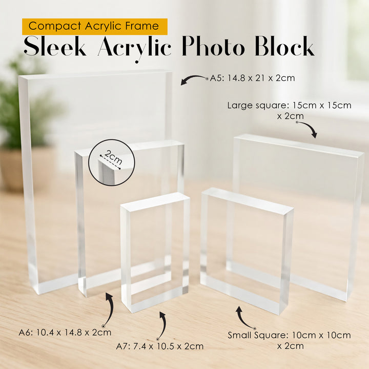 Personalised Acrylic Photo Block Mum Definition Gift - Custom Clear Freestanding Acrylic Photo Block for Mothers Day & Birthday