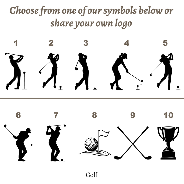 Personalised Golf Trophy Award - UV Printed Onto a Premium Solid Acrylic Block - Available  6 Sizes