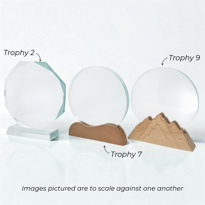 Personalised Crystal Award Trophy - Mountain Crystal