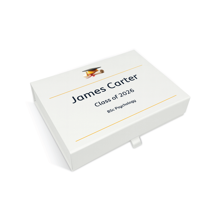 Personalised Graduation Gift Box – Magnetic Keepsake Box for Graduation Gifts, University Memory Box