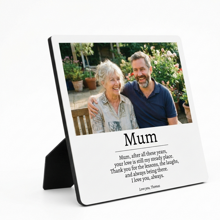 Personalised Mum Poem Photo Plaque with Easel Stand - Birthday & Mother’s Day Gift for Mum Nan Grandma