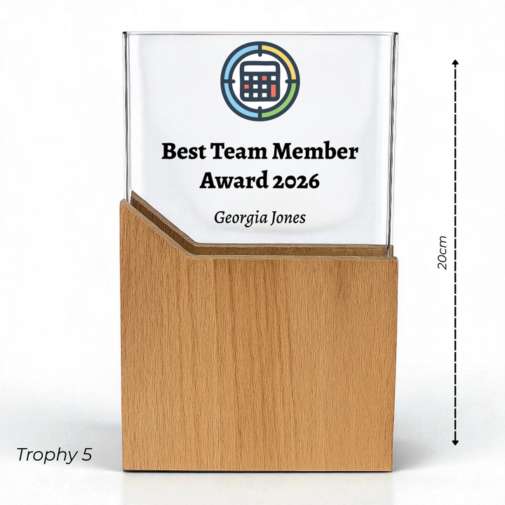 Personalised Crystal Award Trophy - Mountain Crystal