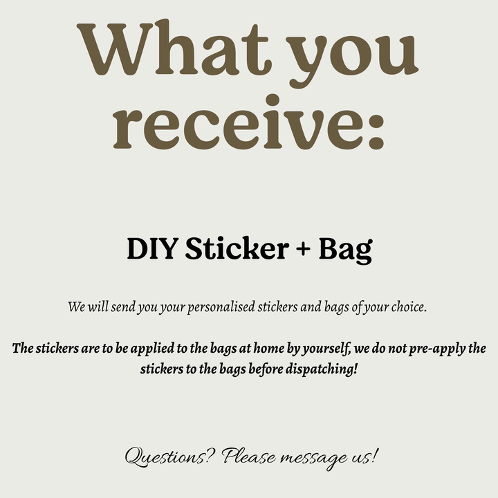 Personalised Bridesmaid Gift Bag – Luxury Colour Print Sticker