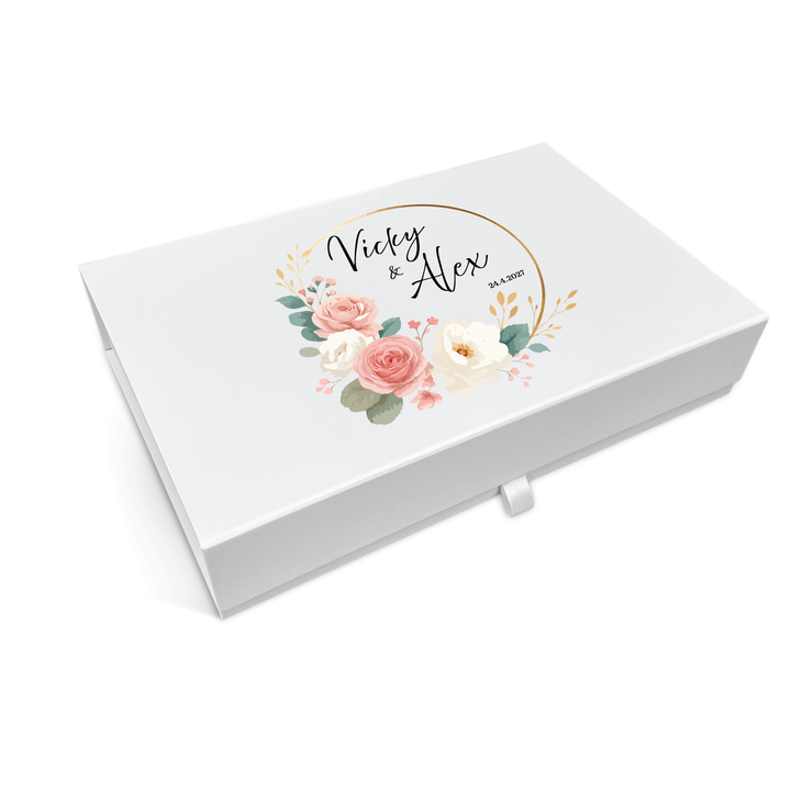 Wedding Memory Keepsake Box - Rose & Peony Design