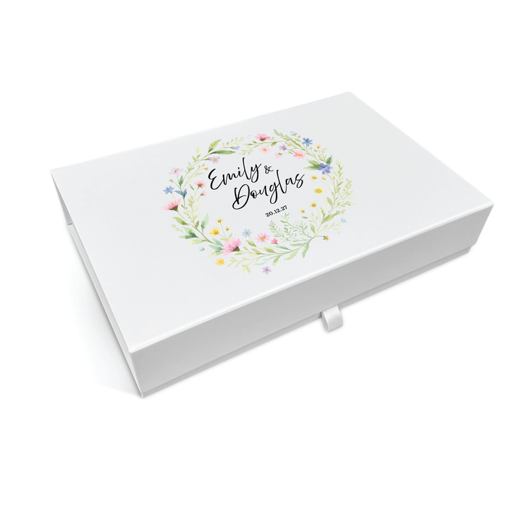 Wedding Memory Keepsake Box - Pastel Meadow Design