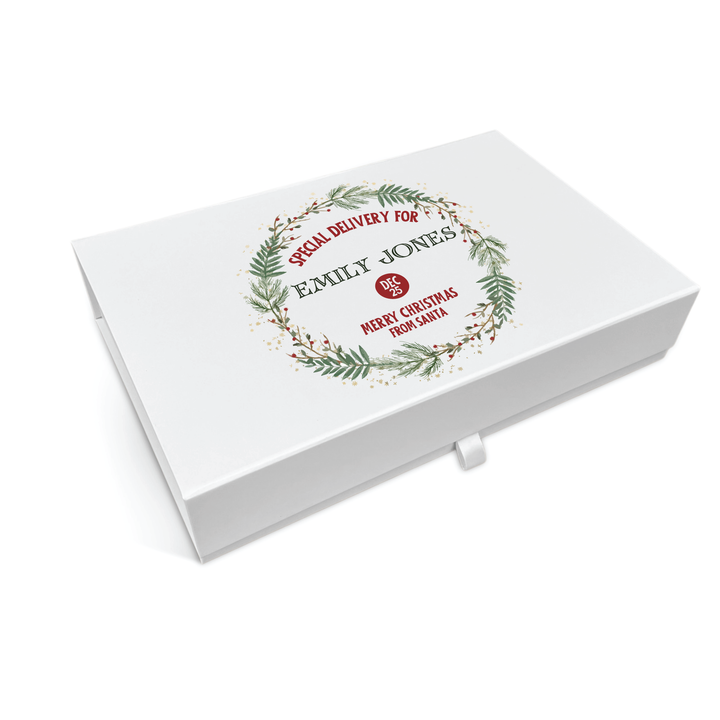 Personalised Christmas Gift Box - Wreath Design