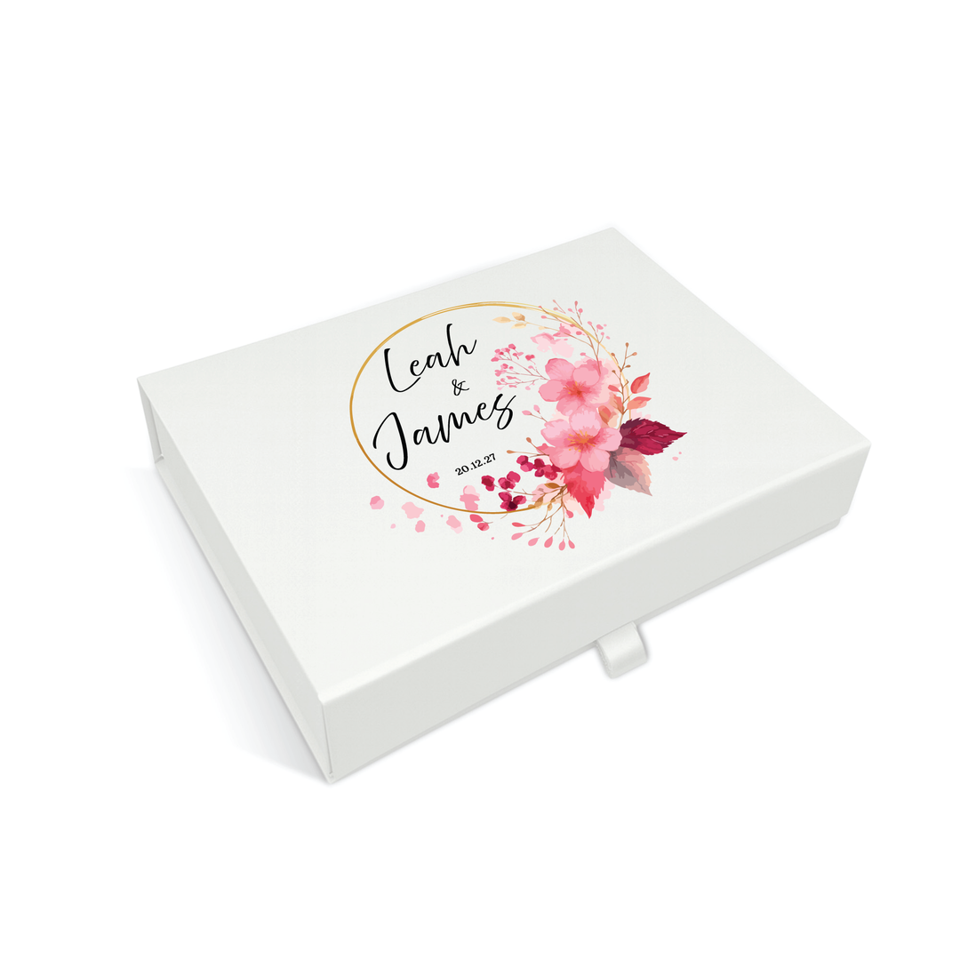 Wedding Memory Keepsake Box - Blush Blossom Design