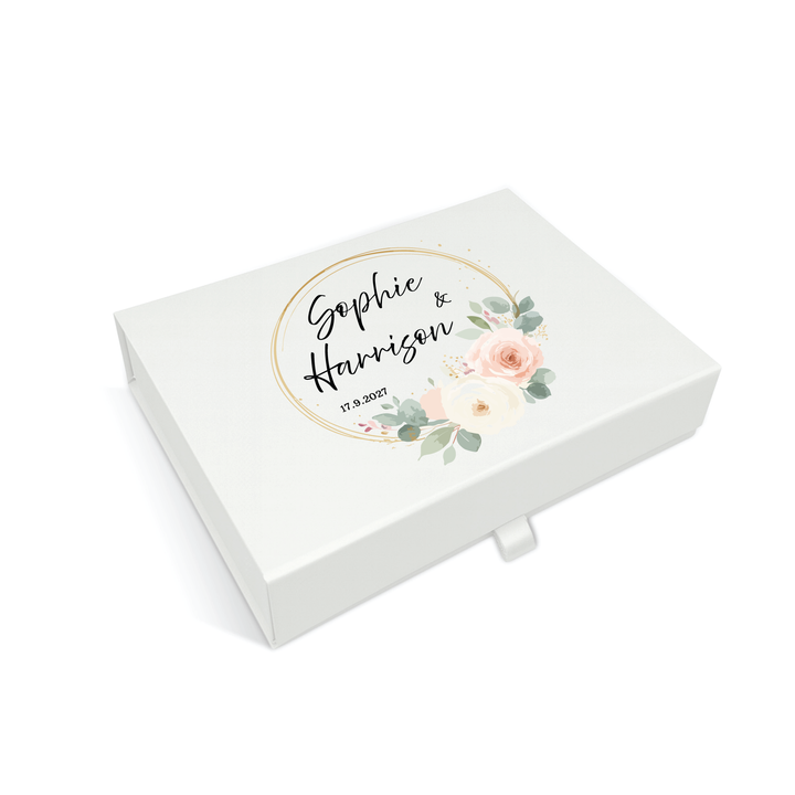 Wedding Memory Keepsake Box - Classic Roses Design
