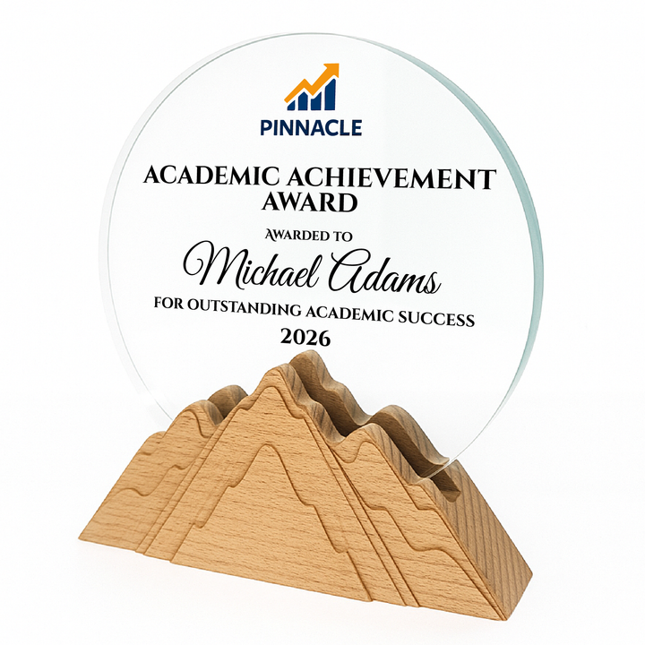 Personalised Crystal Award Trophy - Mountain Crystal