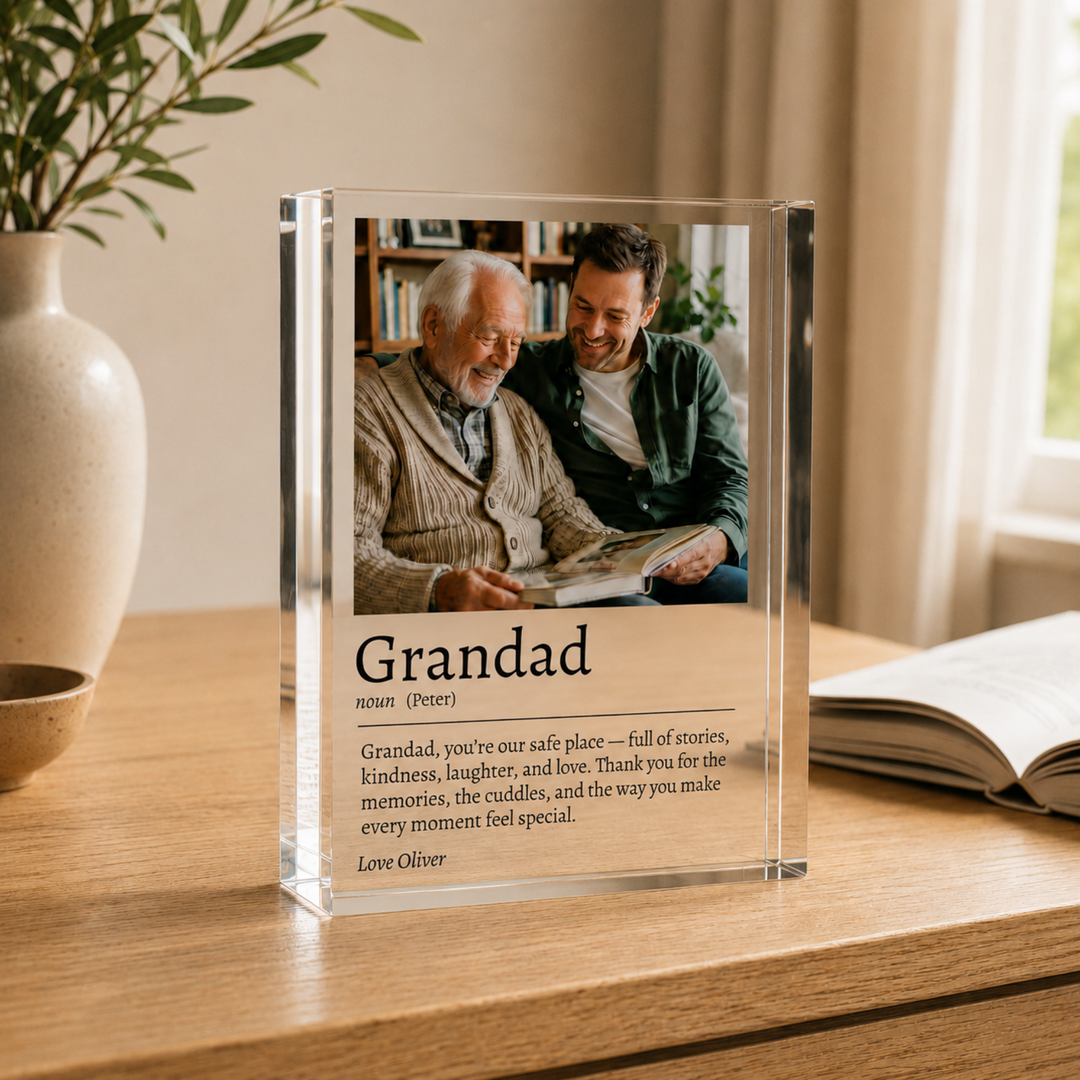 Personalised Dad Definition Acrylic Photo Block