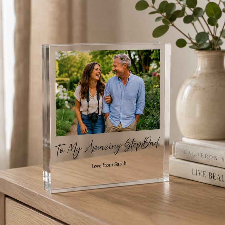 Personalised Dad Acrylic Photo Block