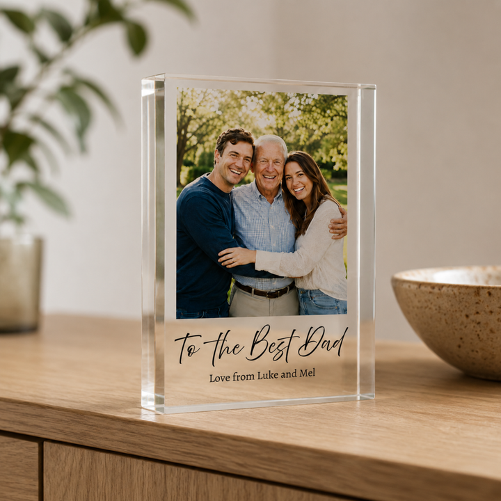 Personalised Dad Acrylic Photo Block