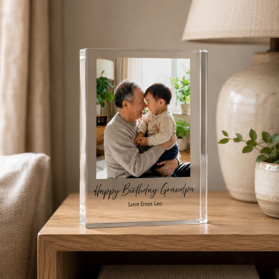 Personalised Dad Acrylic Photo Block