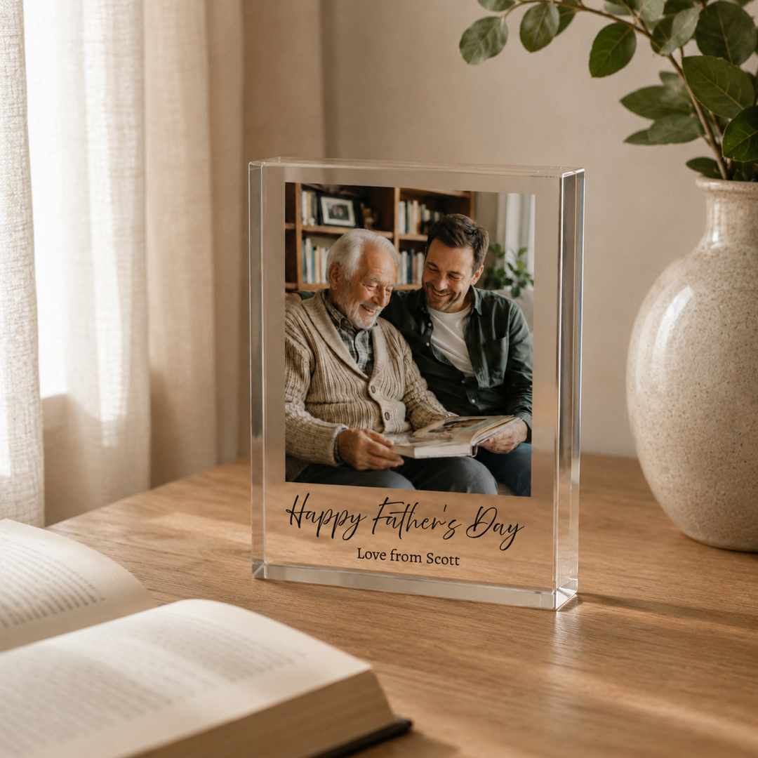 Personalised Dad Acrylic Photo Block