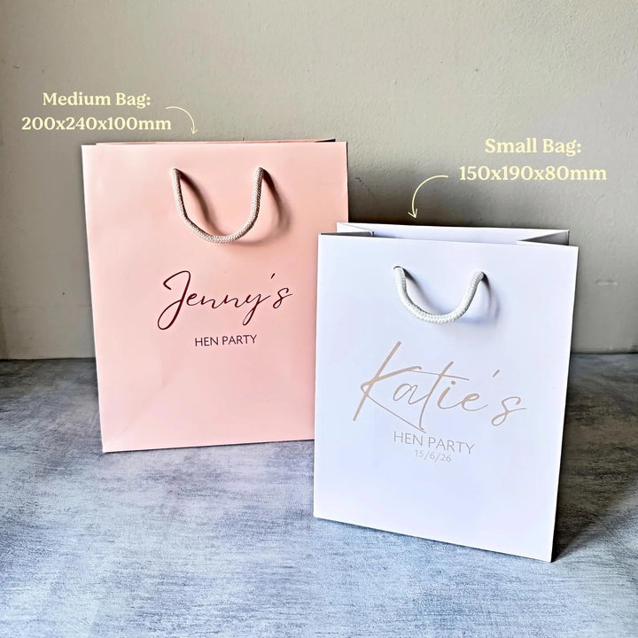 Personalised Hen Party Gift Bags - Custom Printed Hen Do Bags