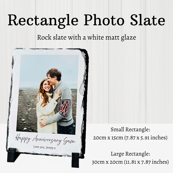 Personalised photo slate gift - custom slate picture frame for photo gifts