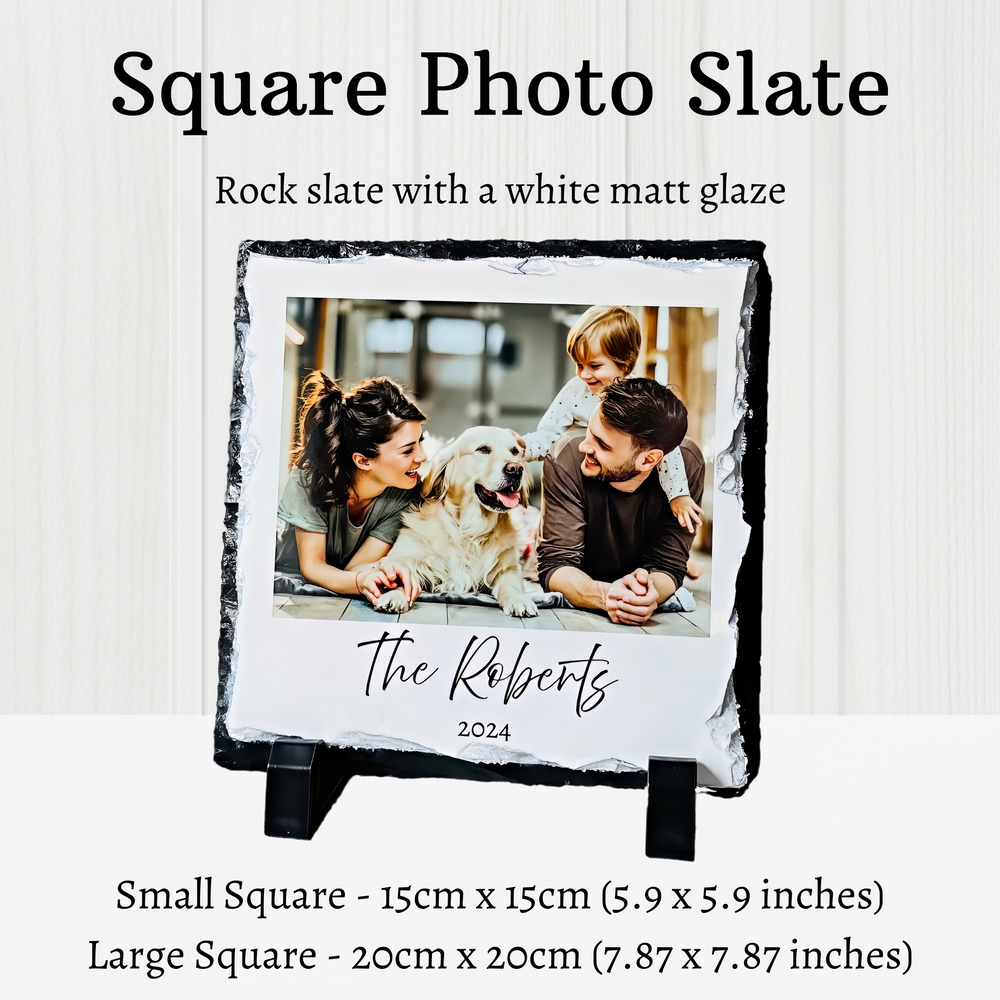 Personalised photo slate gift - custom slate picture frame for photo gifts
