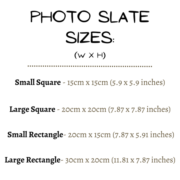 Personalised photo slate gift - custom slate picture frame for photo gifts