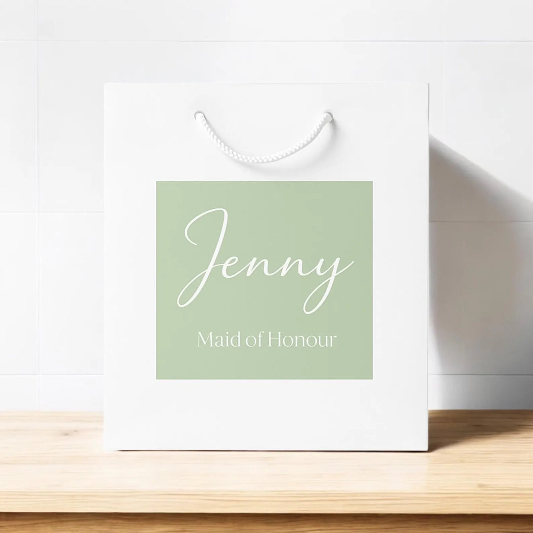 Personalised Bridesmaid Gift Bag - Custom Wedding Favour Bag