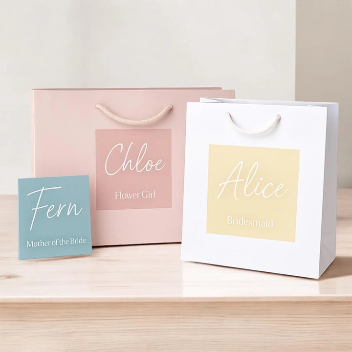 Personalised Bridesmaid Gift Bag - Custom Wedding Favour Bag