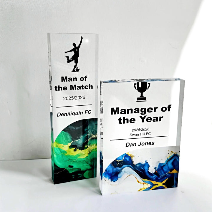 Personalised Football Trophy - Custom Acrylic Football Award