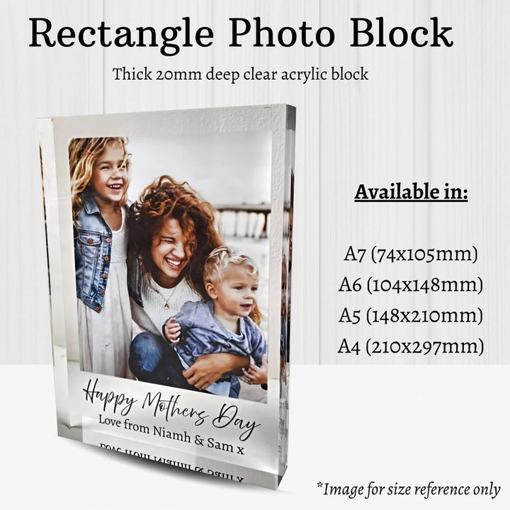 Personalised Mother’s Day gift acrylic photo block - First Mother’s Day keepsake