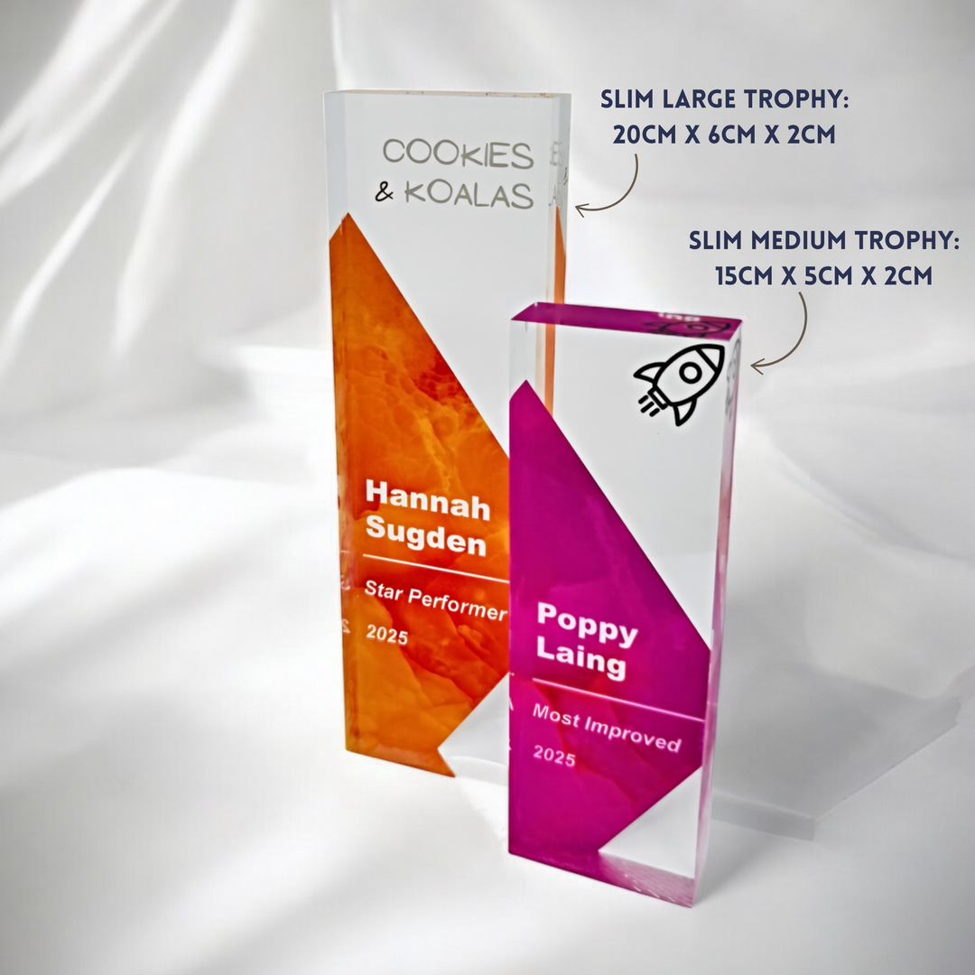 Personalised Office Trophy - Custom Acrylic Employee Award Plaque