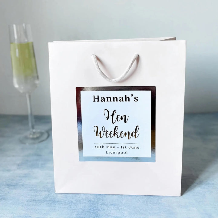 Personalised Premium Hen Party Gift Bags - Gold Foil Favour Bags