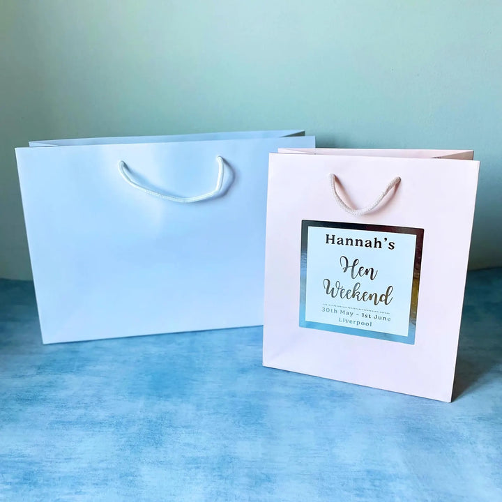 Personalised Premium Hen Party Gift Bags - Gold Foil Favour Bags